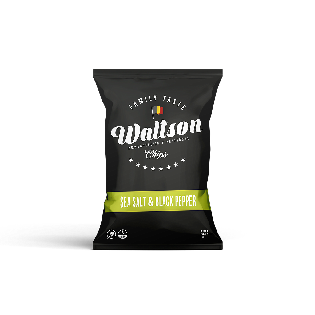 WALTSON CHIPS SEA SALT & BLACK PEPPER 20 X 40 GR  - BESTELARTIKEL
