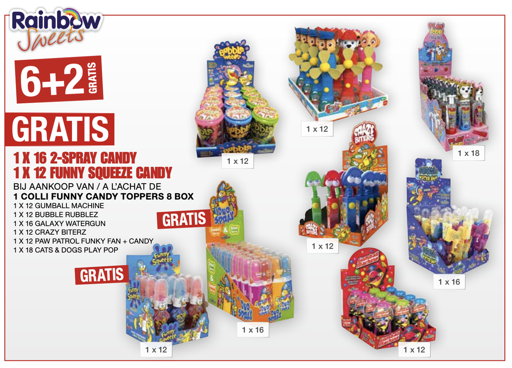 COLLI FUNNY CANDY TOPPERS 8 BOX - 6 + 2 GRATIS ( F12-'25)