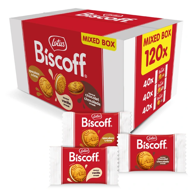 LOTUS BISCOFF GEVULDE MIX 120 STUKS