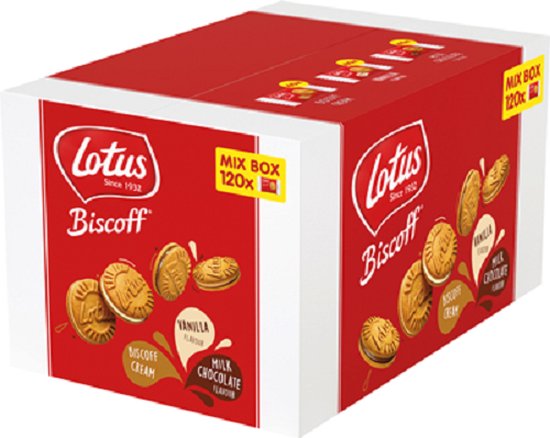 LOTUS BISCOFF GEVULDE MIX 120 STUKS