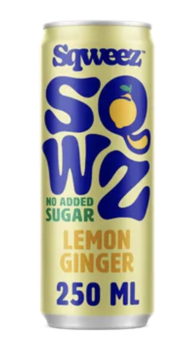 SQWEEZ LEMON GINGER blik 12 X 250ML