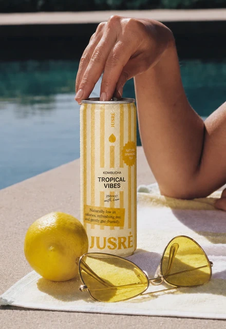 [169/007399] JUSRE KOMBUCHA APPEL, ANANAS & KOKOSNOOT " SEAS THE DAY" 12 X 250 ML <**>