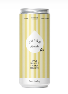 [169/007399] JUSRE KOMBUCHA APPEL, ANANAS & KOKOSNOOT " SEAS THE DAY" 12 X 330 ML <**>