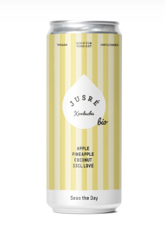 JUSRE KOMBUCHA APPEL, ANANAS & KOKOSNOOT " SEAS THE DAY" 6 X 330 ML <**>