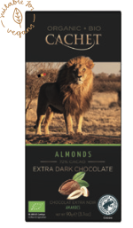 CACHET TABLET PUUR 72% TANZANIA MET AMANDELEN 12 X 100 GR 