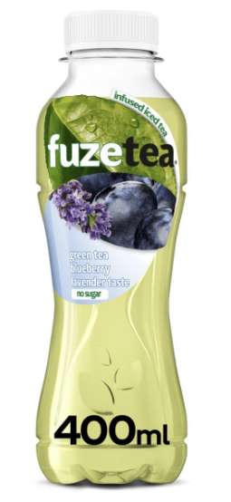 FUZE TEA GREEN TEA BLUEBERRY LAVENDER NO SUGAR PET 6 X 4 X 40 CL 