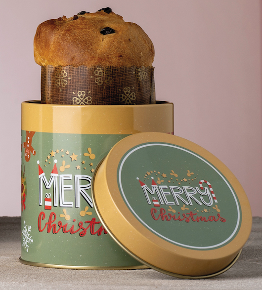 BORSARI PANETTONCINO KLASSIEK -X-MAS TIN 100GR X 12ST