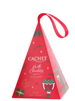 CACHET KERSTDOOS PYRAMIDE 12 X 90 GR 