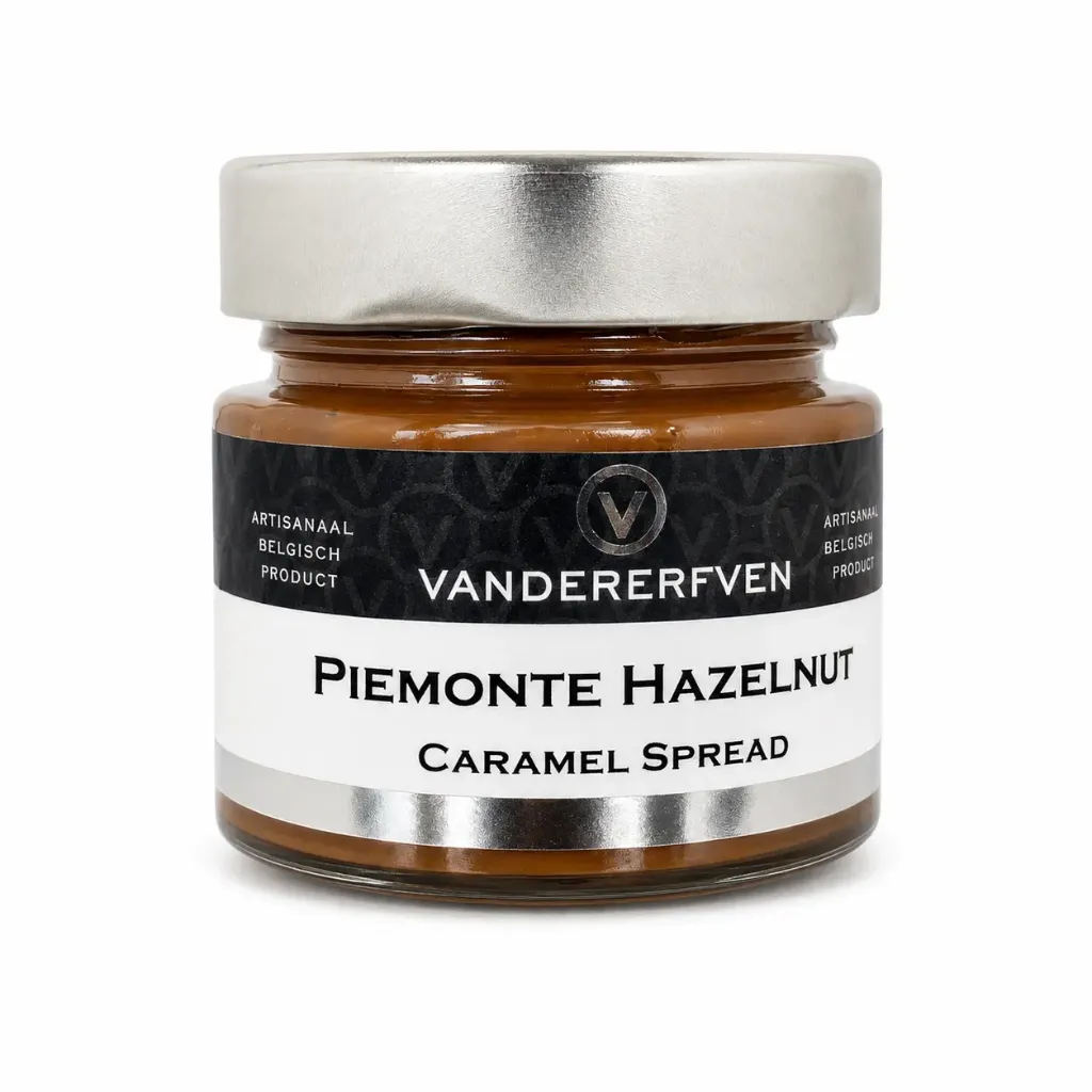 VANDERERFVEN CARAMEL SPREAD PIEMONTE HAZELNOTEN 6 X 135 GR
