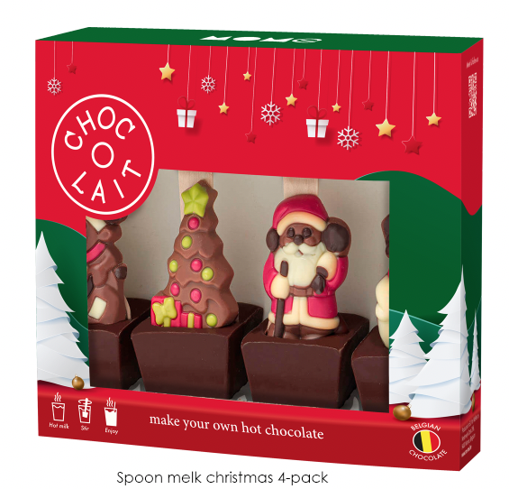 CHOC-O-LAIT/ MOME SPOON + CHRISTMAS GIFTPACK 4 ST X 8