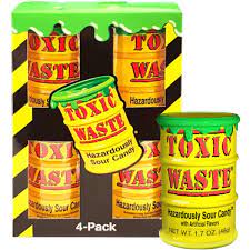 TOXIC WASTE 4 PACK YELLOW DRUM 12 X 4 STUKS  