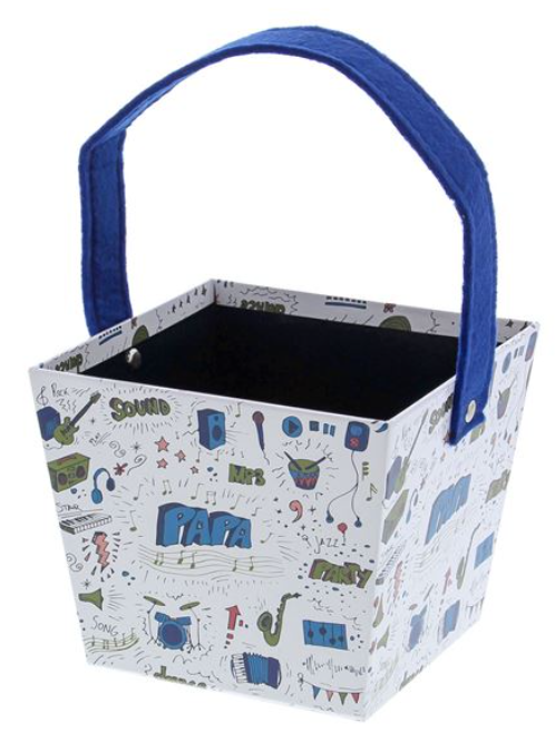 #VERP - (kar44325) VIERKANT BAKJE PAPA MUSIC 6ST