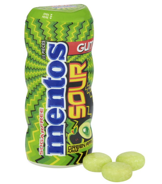 MENTOS GUM SOUR APPEL 10 ST