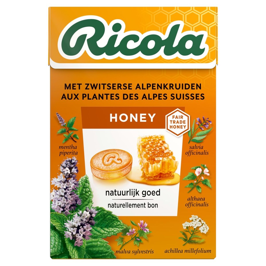 RICOLA BOX SF HONEY 20 X 50GR