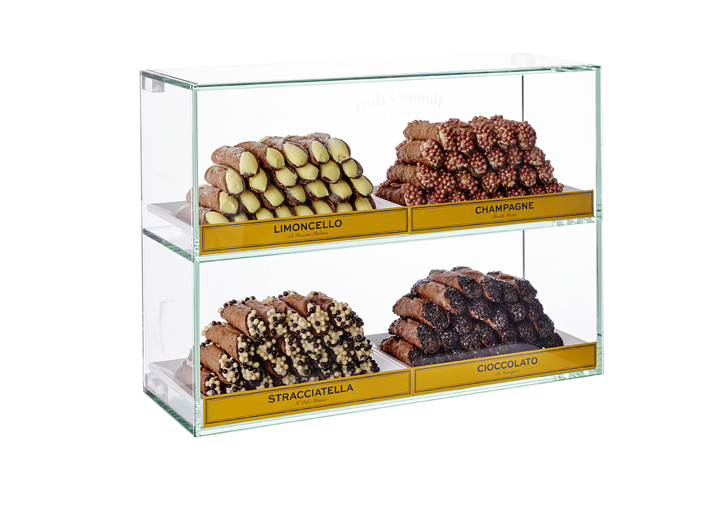 ONLY CANNOLI GRANDE DISPLAY ( B:54,5CM X D:17,5CM X H:38,5CM )+ DOOS MET TOEBEHOREN