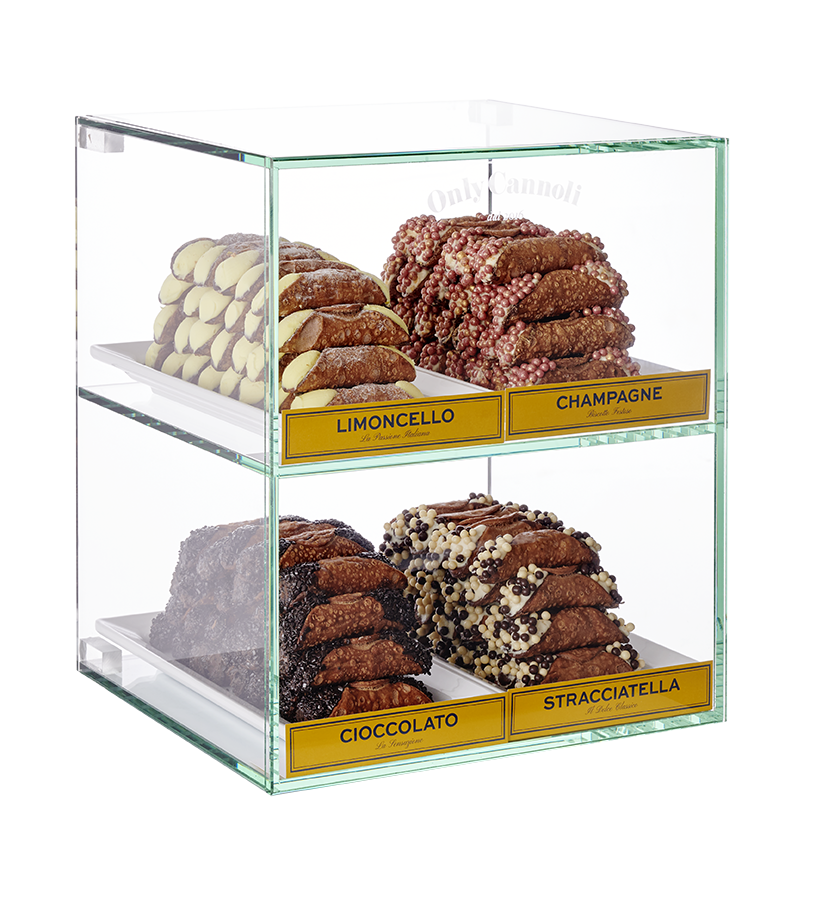 [MEZ04] ONLY CANNOLI MEZZO DISPLAY ( B34,5 X D27,5 X H38,5CM) + DOOS MET TOEBEHOREN