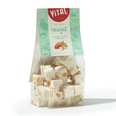 VITAL NOUGAT AMANDEL PISTACHE SACHET 10 X 150 GR