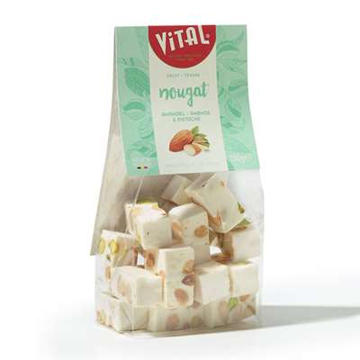 [VIT/01000] VITAL NOUGAT AMANDEL PISTACHE ZAKJE 10 X 150 GR