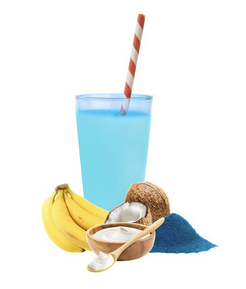 WOW SMOOTHIES "BLUE BEAUTY" BLAUWE SPIRULINA/BANAAN/YOGHURT/KOKOS 33 X 150 GR <*_*>