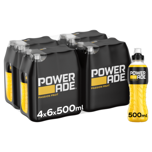 POWERADE GEEL PASSIONFRUIT PET 4X6X50CL