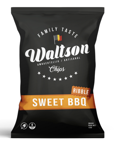 WALTSON CHIPS SWEET BBQ RIBBLE 10 X 125 GR