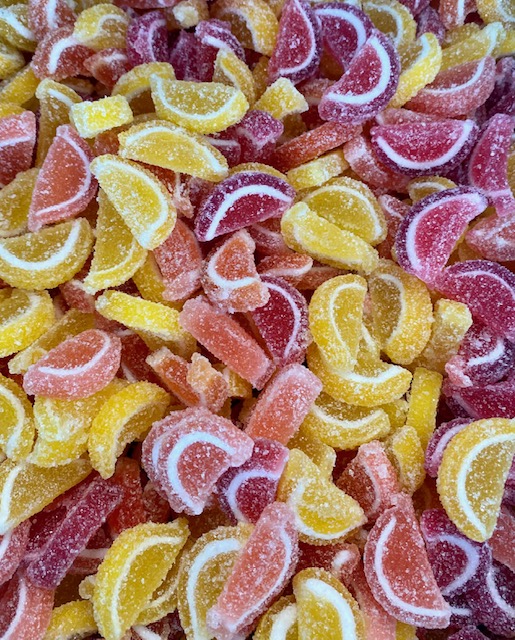 ELJO FRUITSCHIJFJES KLEIN (MINI AGAR) (LEMON/ORANGE & RASPBERRY) 2KG