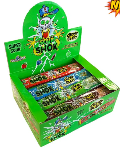 FUNNY CANDY SOUR SHOK CHEWY BLAST 48ST