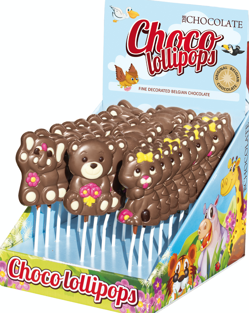 THE CHOCOLATE CHOCOLADE LOLLY'S DIERTJES 30 STUKS