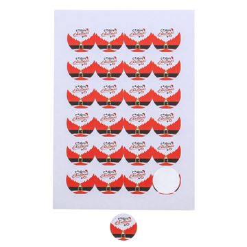 #VERP - STICKER ROND SANTA BELLY MERRY CHRISTMAS 4CM 24ST