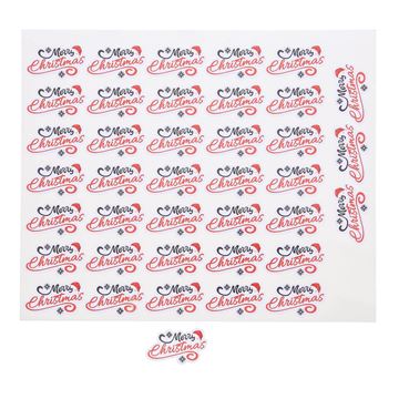 #VERP - STICKER BLINKED SANTA BELLY MERRY CHRISTMAS TEKST 39ST