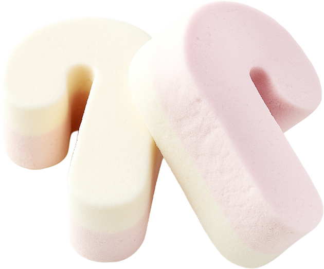 MALLOWS CANDY CANES LARD BLANC / ROZE 2KG