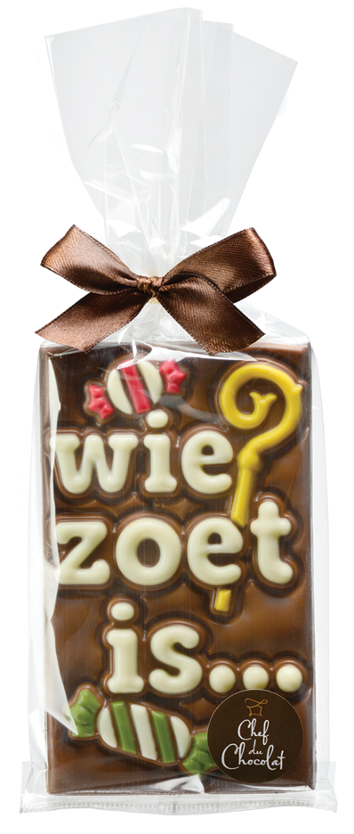 M-DELICIOUS CHOCOLADE TABLET 'WIE ZOET IS' 8X150GR