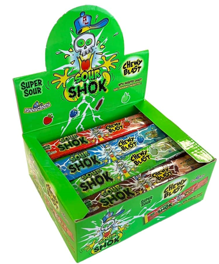 FUNNY CANDY SOUR SHOK CHEWY BLAST 48ST