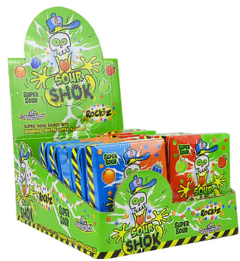 FUNNY CANDY SOUR SHOK ROCKIZ 18ST