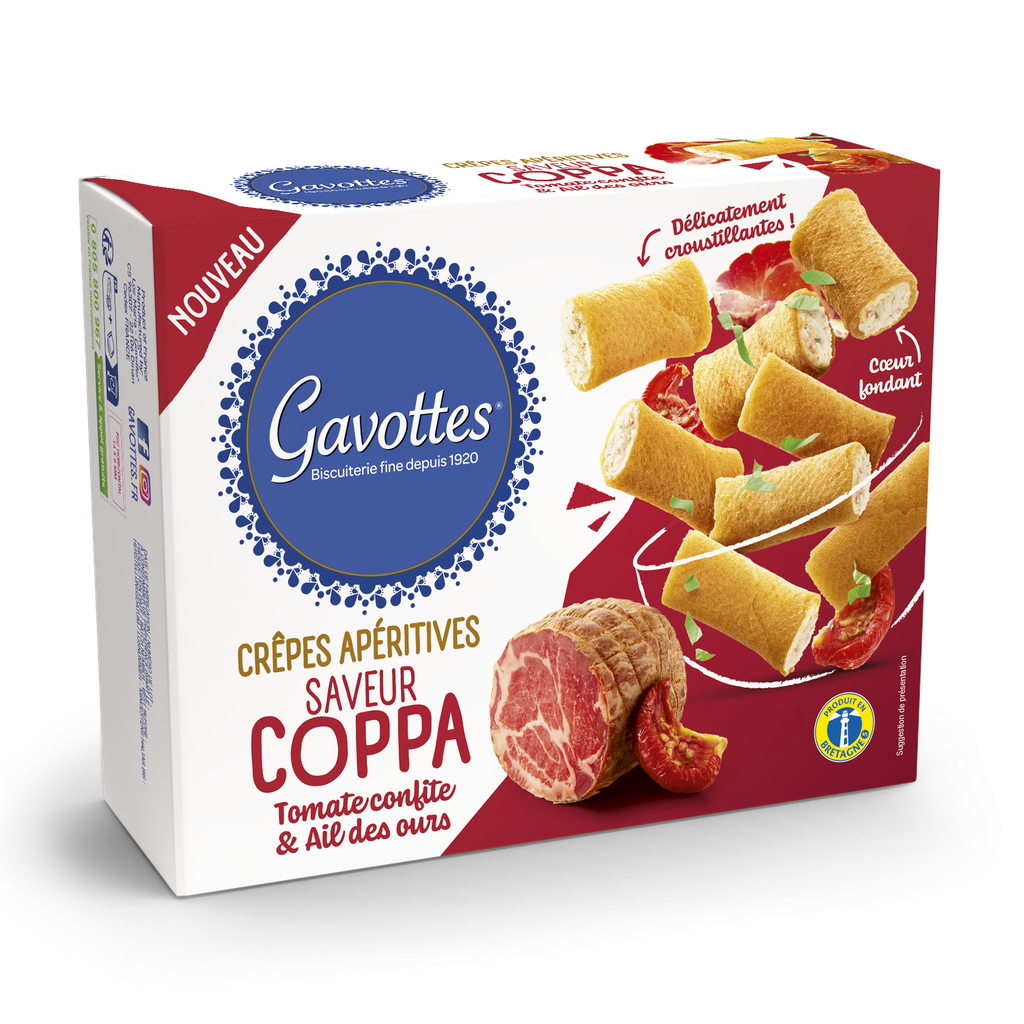 GAVOTTES CRÊPES DENTELLES COPPA, GECONF. TOMAAT & LOOK 80 GR X 12 