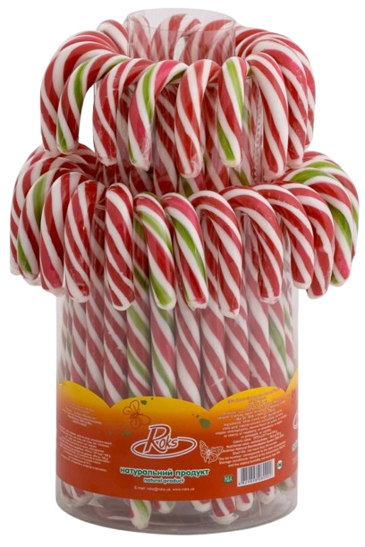 [ROKS805RWG] ROKS CANDY CANE ROOD/WIT/ GROEN 28 GR X 50ST