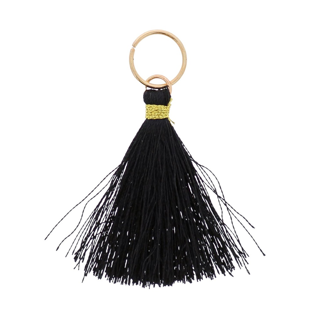 #VERP - TASSEL HANGER ZWART 12ST