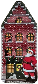 LEEG TINNEN BLIK XMAS LARGE CLASSIC HOUSE - 12 STUKS