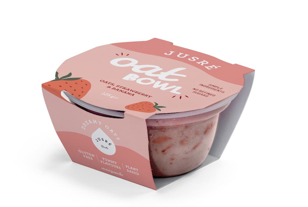 JUSRE BOWL AARDBEI, HAVER & BANAAN - " DREAMY OATS" 8 X 125 GR <**>