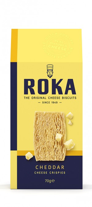 ROKA CRISPIES CHEDDAR CHEESE 12X70GR