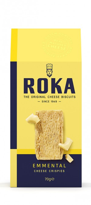 ROKA CRISPIES EMMENTAL CHEESE 12X70GR