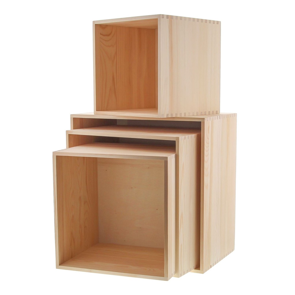 #VERP - DECORATIEBOX VIERKANT S/4 NATUREL