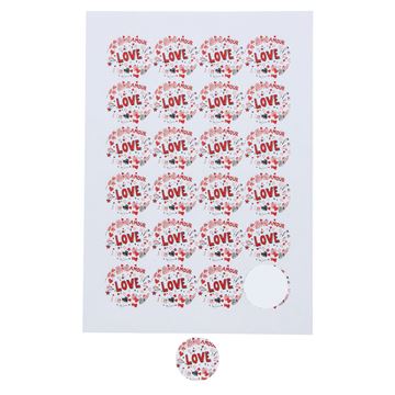 #VERP - STICKER 4CM ROND SPARKLING LOVE 24ST