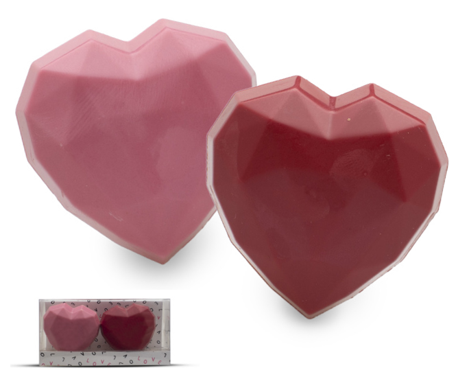 DE CHOCOLATERIE DIAMOND HEARTS 5X2ST - 55GR - 6,5CM MICCA