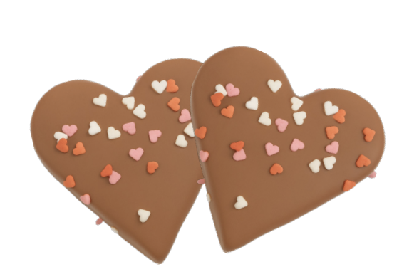 MALLOWS CHOCOSPEK HARTJE AARDBEI MELK DECO 1,2 KG 