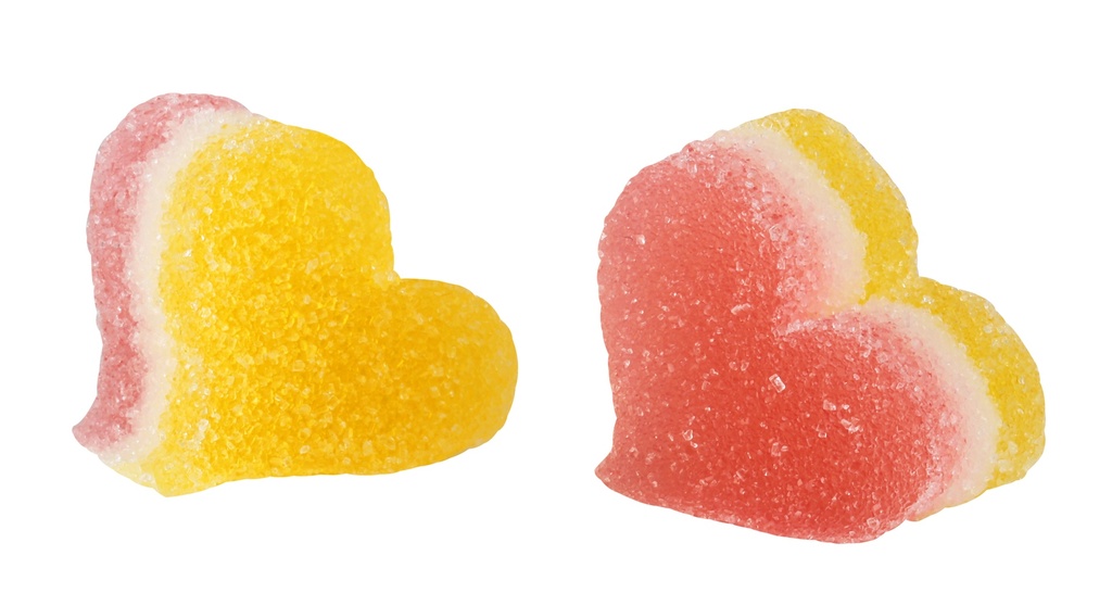 MALLOWS JELLY HEARTS FRAMBOISE -LEMON (TRICO) 2 KG 