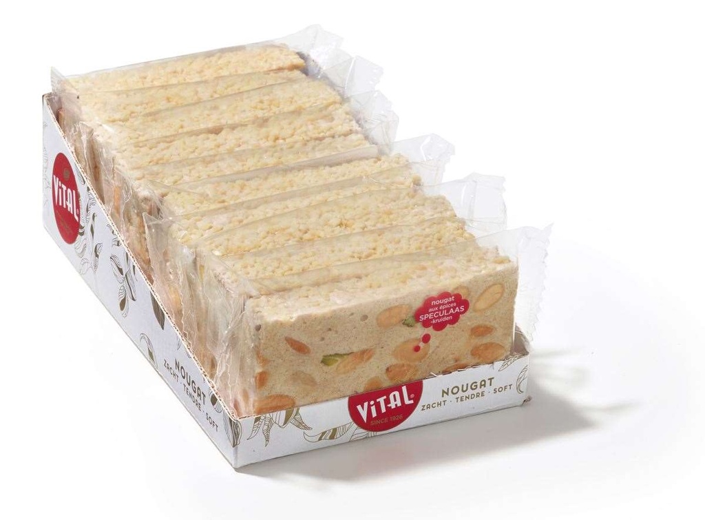 VITAL NOUGAT SLICE SPECULOOSKRUIDEN 10X100GR
