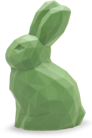 DE CHOCOLATERIE DIAMOND RABBIT GROEN 7 STUKS