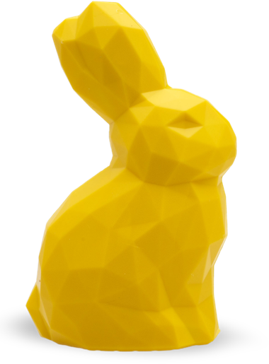 DE CHOCOLATERIE DIAMOND RABBIT JAUNE 7 STUKS