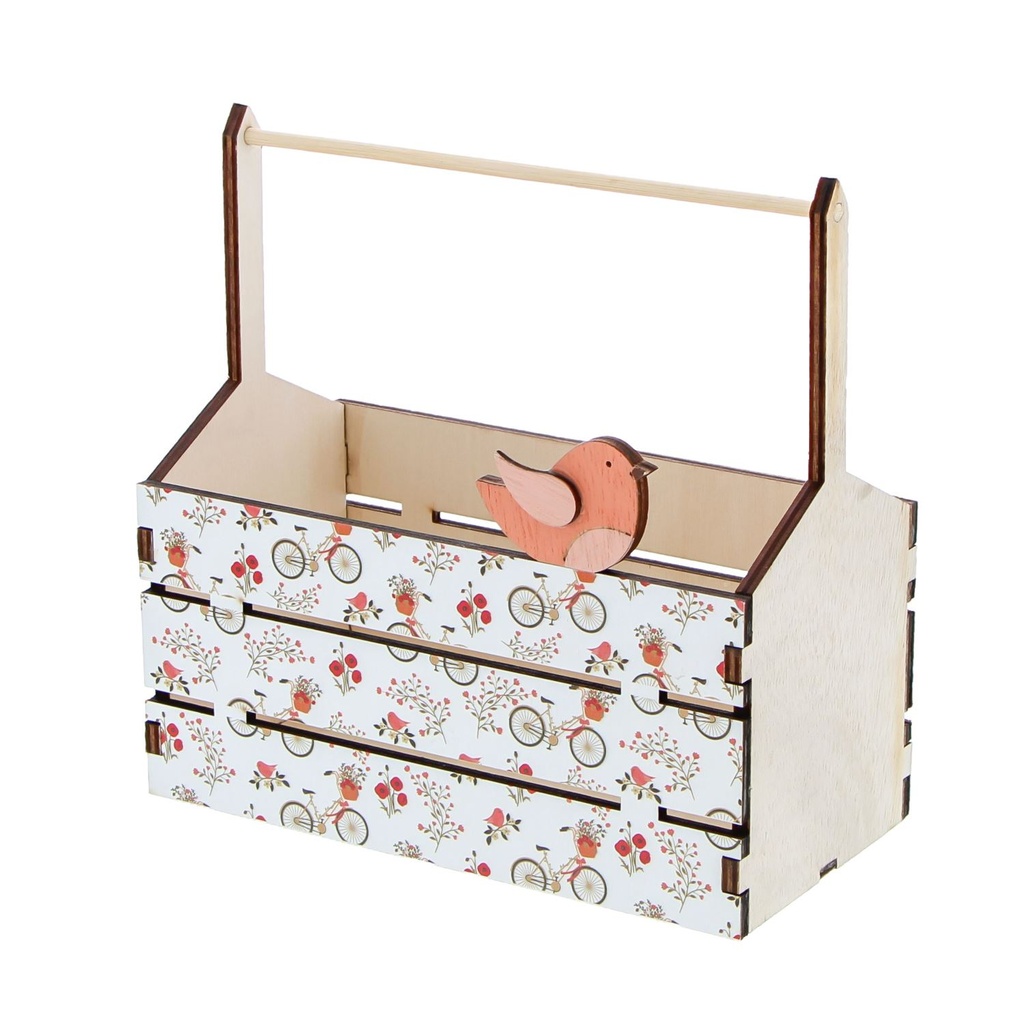 #VERP - HOUTEN BAKJE FLEUR 6ST